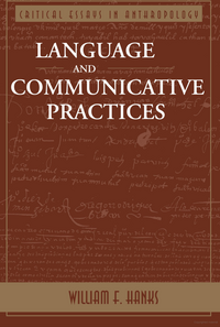 Red book cover with yellow writing in the background book title language and communication