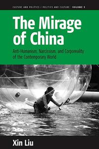 Image of a liitle girl in a plastic bubble in black and white with green stripe across the top saying mirage of china in white lettering