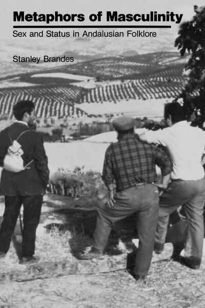Book cover in black and white of three men standing out looking over the hills