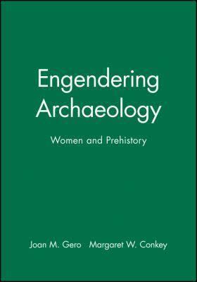 Book cover that is green with white text reading engendering archaeology
